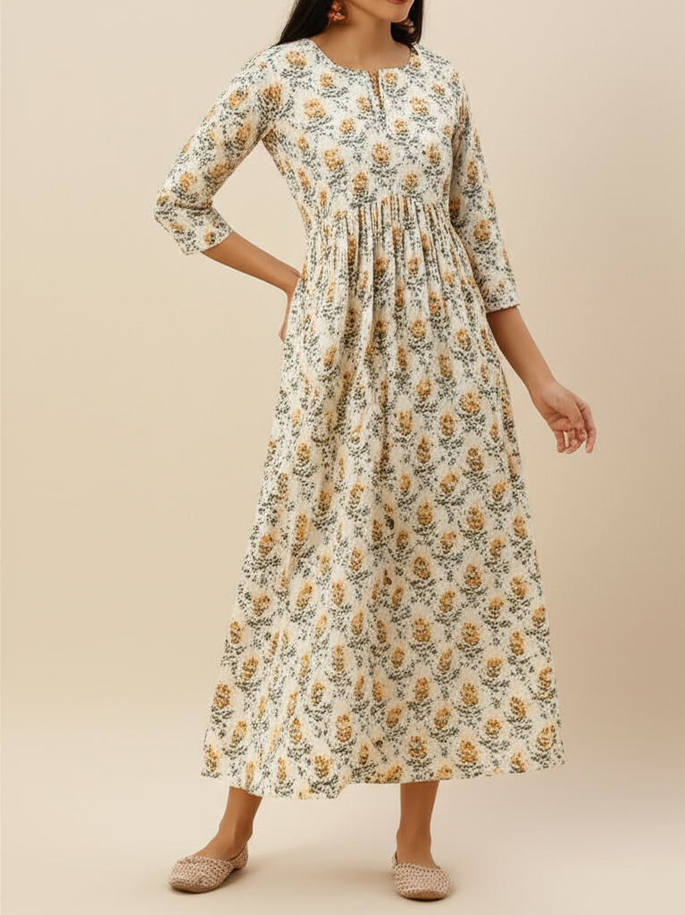Embroidered Silk Kurti